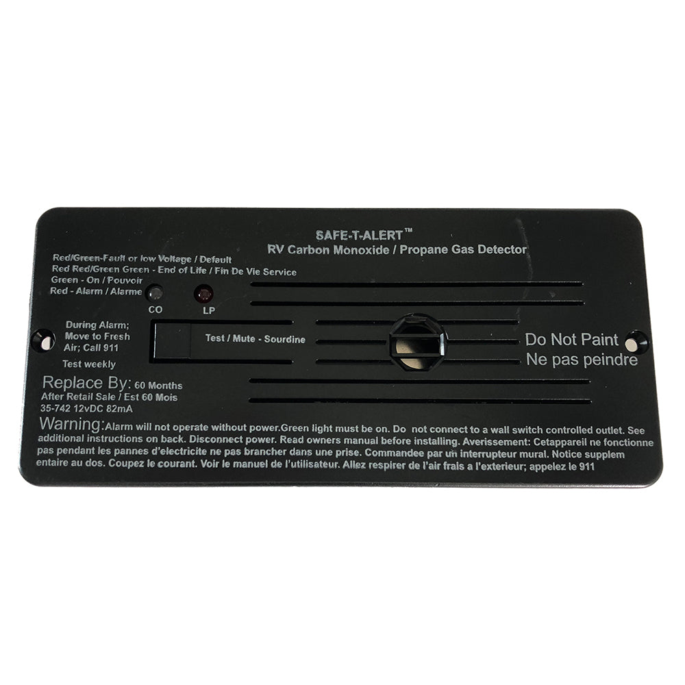 Safe-T-Alert Combo Carbon Monoxide Propane Alarms Flush Mount - Black [35-742-BL] - BuoyMart.com  Fume Detectors Safe-T-Alert