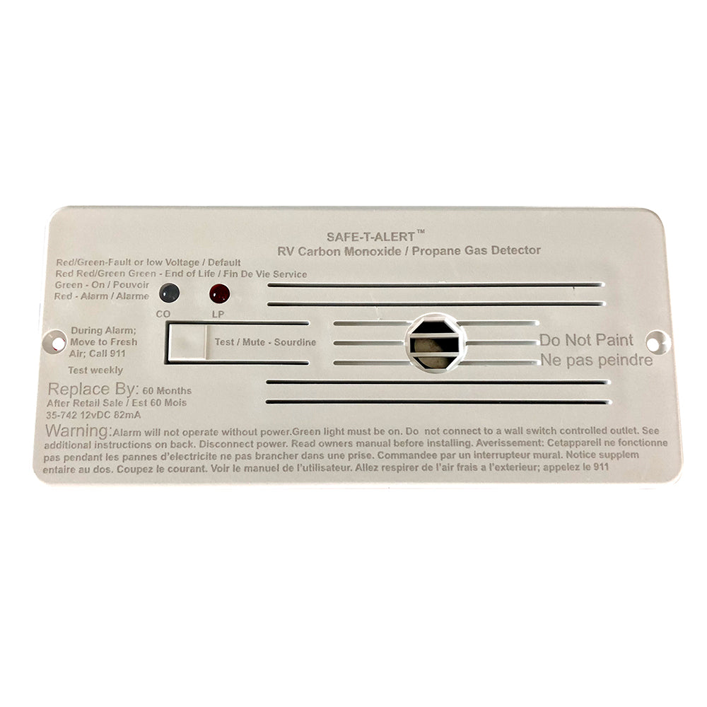 Safe-T-Alert Combo Carbon Monoxide Propane Alarms Flush Mount - White [35-742-WHT] - BuoyMart.com  Fume Detectors Safe-T-Alert