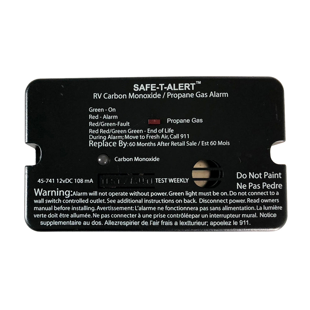 Safe-T-Alert 45-Series Combo Carbon Monoxide Propane Alarm Surface Mount - Black [45-741-BL] - BuoyMart.com  Fume Detectors Safe-T-Alert