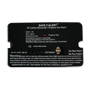 Safe-T-Alert 45-Series Combo Carbon Monoxide Propane Alarm Surface Mount - Black [45-741-BL] - BuoyMart.com  Fume Detectors Safe-T-Alert
