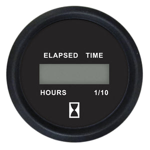 Faria Euro Black 2" Digital Hourmeter Gauge [12835] - BuoyMart.com  Gauges Faria Beede Instruments