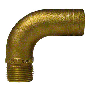 GROCO 1" NPT x 1-1/8" ID Bronze Full Flow 90 Elbow Pipe to Hose Fitting [FFC-1125] - BuoyMart.com  Fittings GROCO