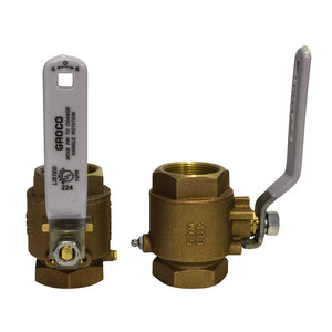GROCO 1-1/2" NPT Bronze In-Line Ball Valve [IBV-1500] - BuoyMart.com  Fittings GROCO