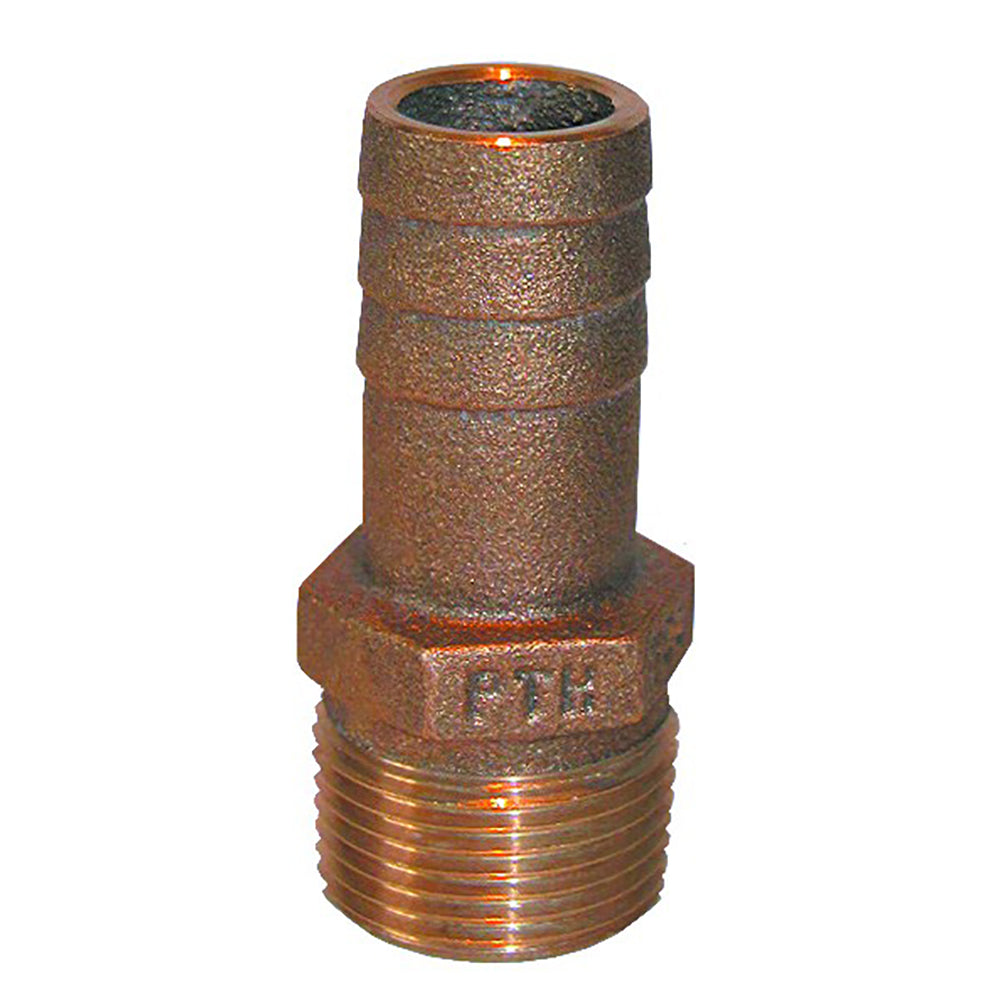 GROCO 1" NPT x 1" ID Bronze Pipe to Hose Straight Fitting [PTH-1000] - BuoyMart.com  Fittings GROCO