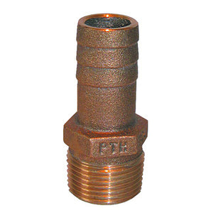 GROCO 1" NPT x 1" ID Bronze Pipe to Hose Straight Fitting [PTH-1000] - BuoyMart.com  Fittings GROCO
