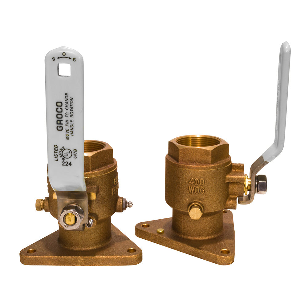 GROCO 1-1/2" Bronze Tri-Flanged Ball Valve/Seacock [FBV-1500] - BuoyMart.com  Fittings GROCO