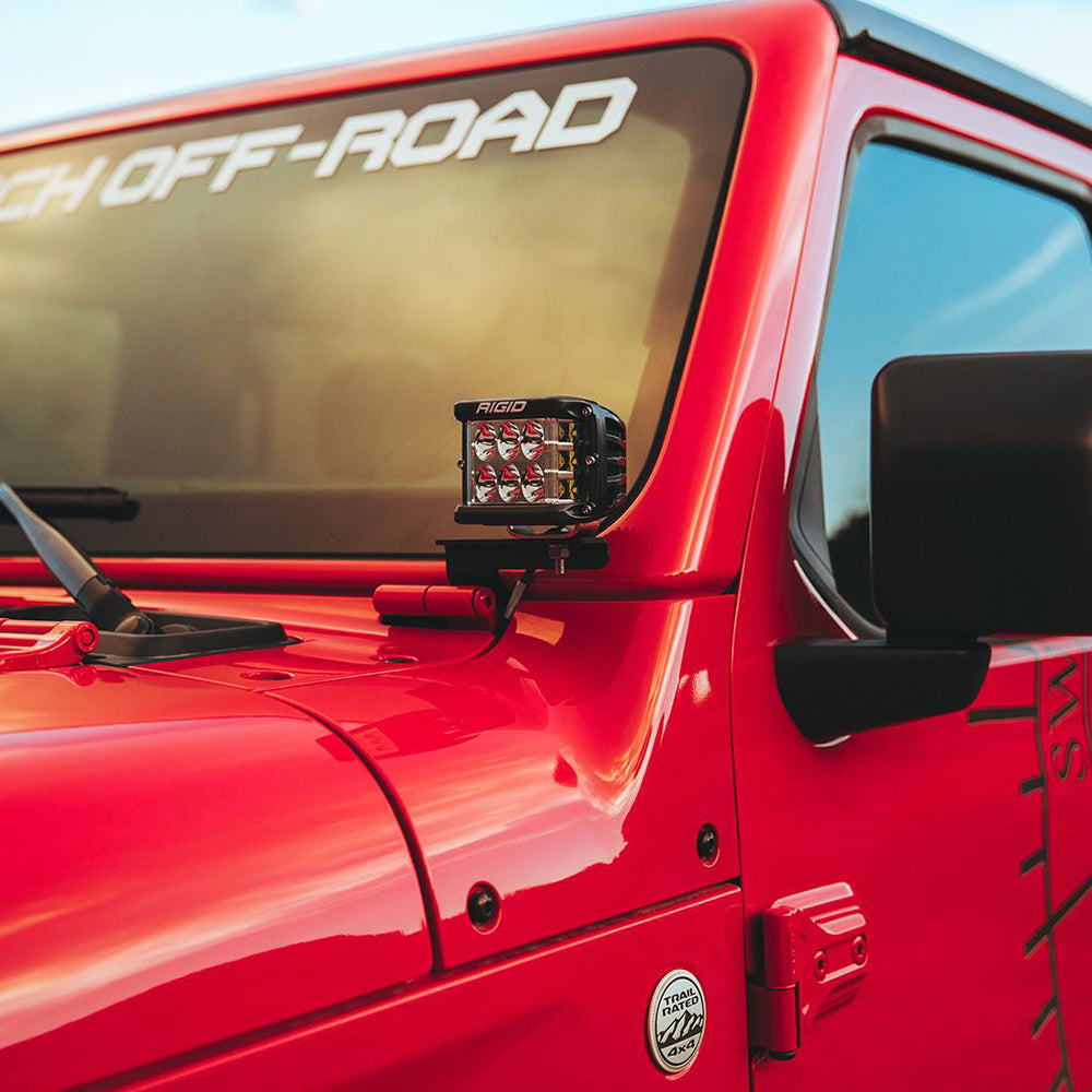 RIGID Industries 2018 Jeep Wrangler JL A-Pillar Mount f/2 D-Series, D-SS, SR-M or Ignite Lights [41659] - BuoyMart.com  Accessories RIGID Industries