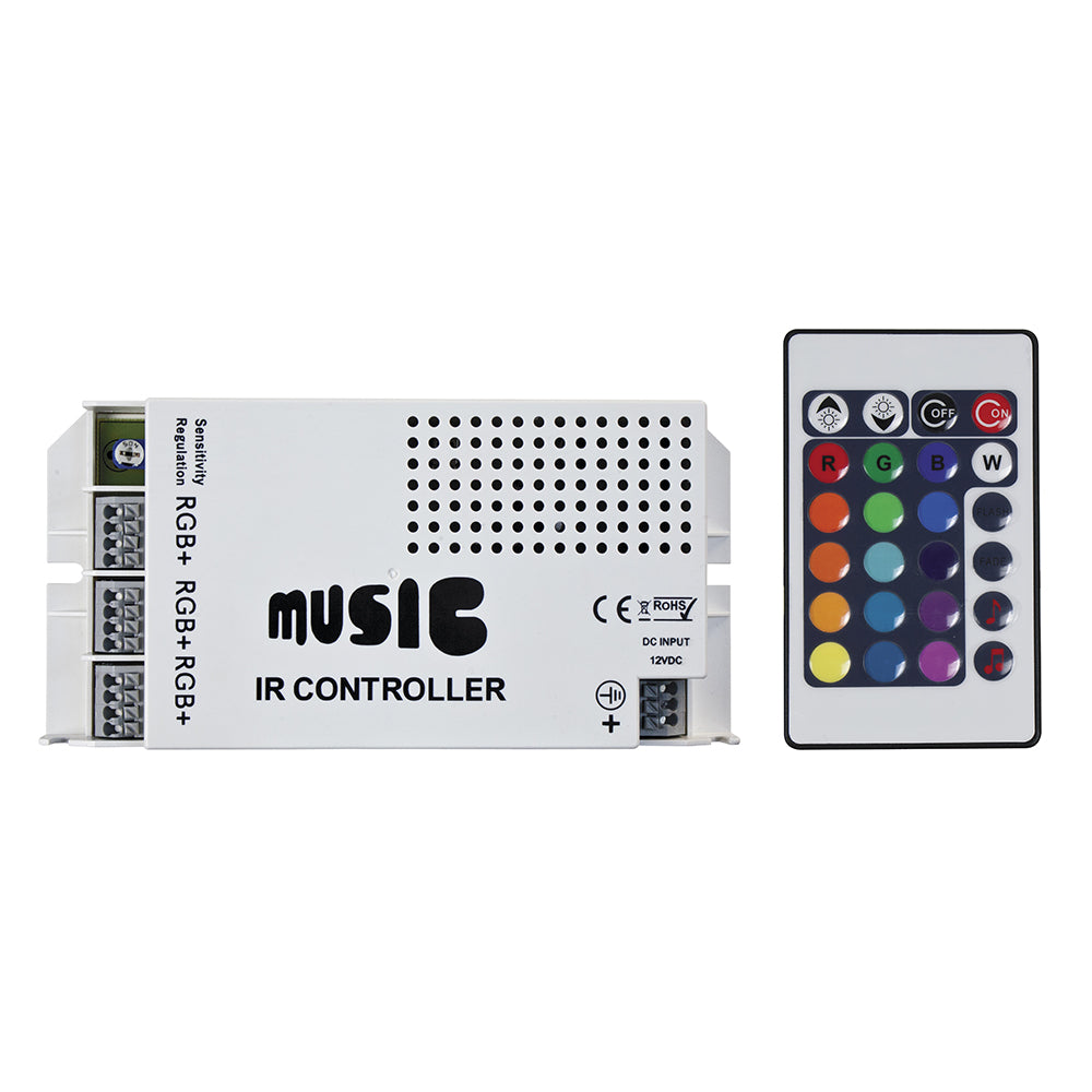 HEISE Sound Activated RGB Controller w/IR Remote [HE-RGBSAC-1] - BuoyMart.com  Lighting HEISE LED Lighting Systems