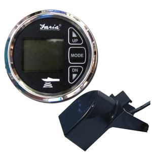 Faria Chesapeake Black 2" Dual Depth  Temp Sounder w/Transom Mount Transducer [13752] - BuoyMart.com  Gauges Faria Beede Instruments