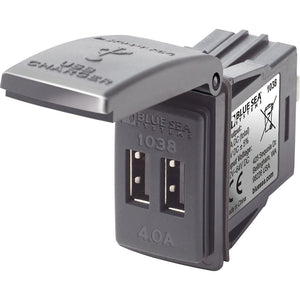 Blue Sea 1038 48V Dual USB Charger Contura Switch Mount [1038] - BuoyMart.com  Accessories Blue Sea Systems