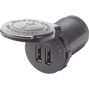 Blue Sea 1046 48V Dual USB Charger Socket Mount [1046] - BuoyMart.com  Accessories Blue Sea Systems
