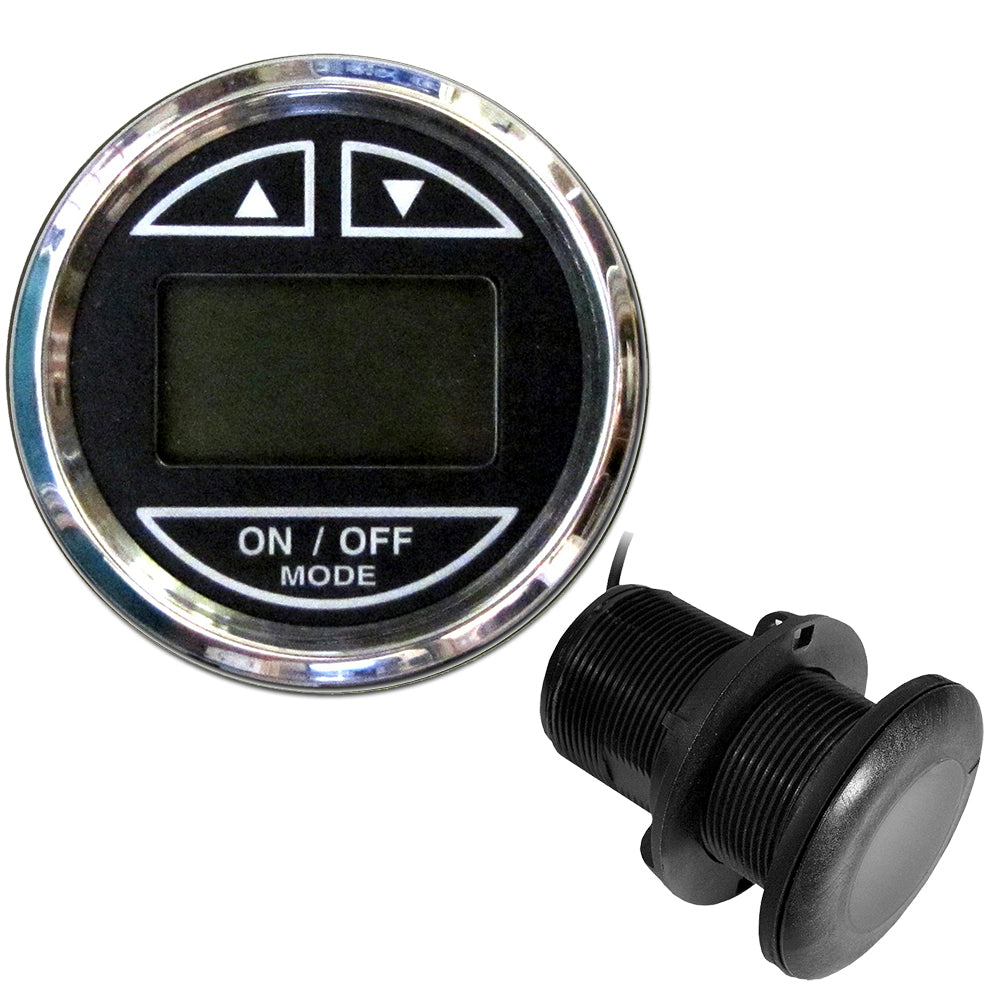Faria Chesapeake Black 2" Depth Sounder w/Thru-Hull Transducer [13795] - BuoyMart.com  Gauges Faria Beede Instruments