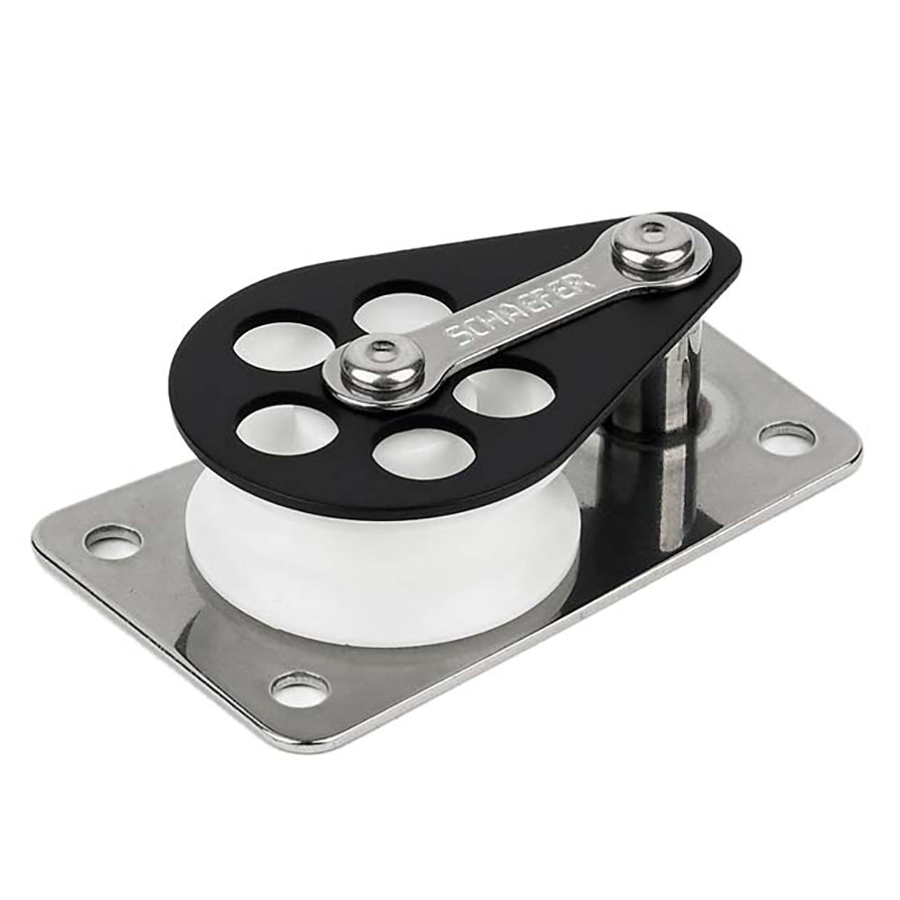 Schaefer Series 3 Flat Base/Alum Cheek/Delrin Sheave [303-09] - BuoyMart.com  Blocks Schaefer Marine