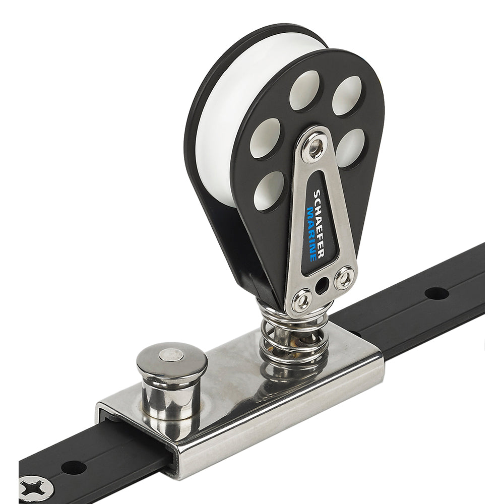 Schaefer Spring Loaded/Lined Slide/Aluminum f/1" T-Track [504-82] - BuoyMart.com  Blocks Schaefer Marine