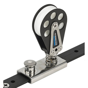 Schaefer Spring Loaded/Lined Slide/Aluminum f/1" T-Track [504-82] - BuoyMart.com  Blocks Schaefer Marine