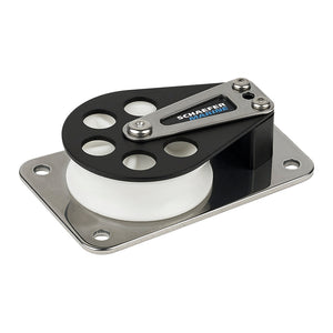Schaefer Series 7 Flat Base/Aluminum Cheek/Delrin Sheave [704-11] - BuoyMart.com  Blocks Schaefer Marine