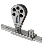 Schaefer Spring Loaded/Lined Slide/Stainless Steel f/1-1/4" T-Track [705-92] - BuoyMart.com  Blocks Schaefer Marine