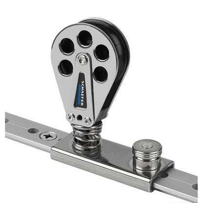Schaefer Spring Loaded/Lined Slide/Stainless Steel f/1-1/4" T-Track [705-92] - BuoyMart.com  Blocks Schaefer Marine