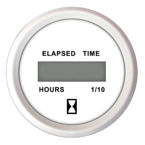 Faria Dress White 2" Hourmeter (Digital) [13130] - BuoyMart.com  Gauges Faria Beede Instruments