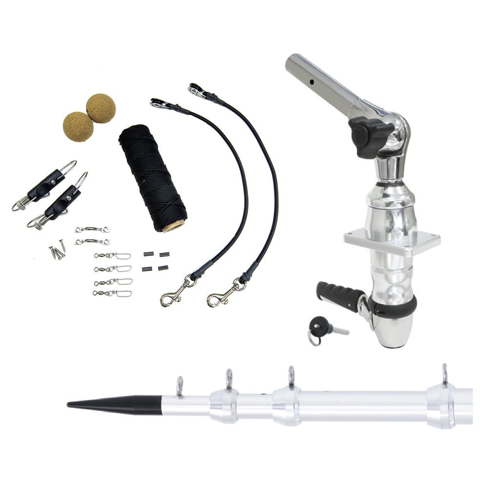 Tigress XD Top Mount System - 15 - Silver Outriggers Elite Rigging Kit [88824] - BuoyMart.com  Outriggers Tigress