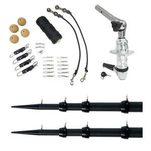 Tigress XD Top Mount System - 18 Carbon Fiber Black/Black Ultimate Rigging Kit [88679-00] - BuoyMart.com  Outriggers Tigress