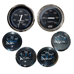 Faria Chesapeake Black w/Stainless Steel Bezel Boxed Set of 6 - Speed, Tach, Fuel Level, Voltmeter, Water Temperature  Oil PSI - Inboard Motors [KTF064] - BuoyMart.com  Gauges Faria Beede Instruments