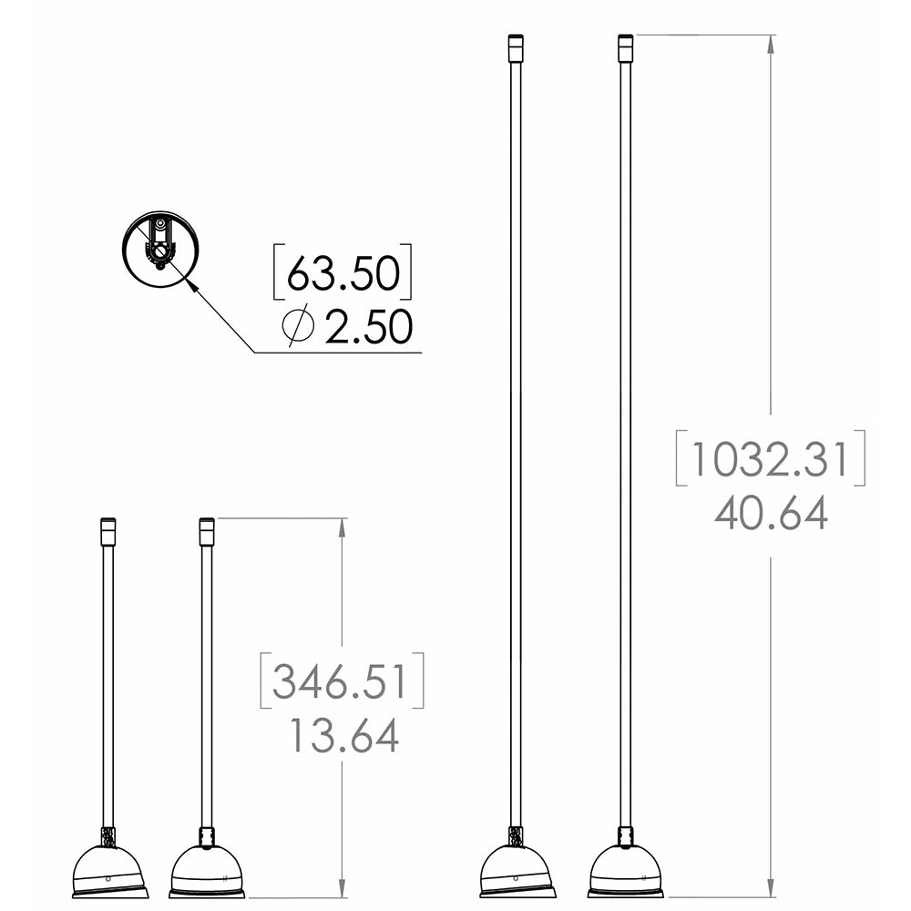 Lumitec Contour Anchor Light - 39" - Black Shaft White Base [101584] - BuoyMart.com  Navigation Lights Lumitec