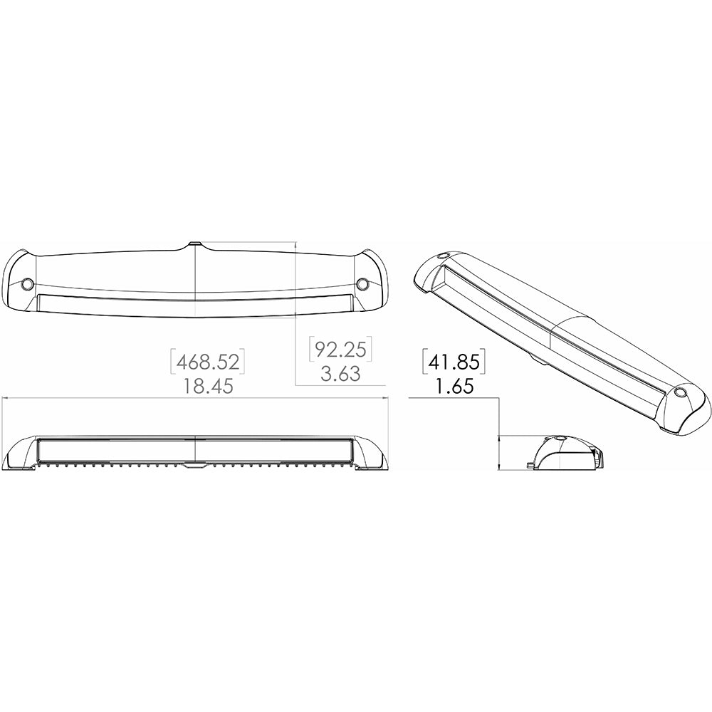 Lumitec Razor 18" Light Bar -Flood - White [101586] - BuoyMart.com  Light Bars Lumitec