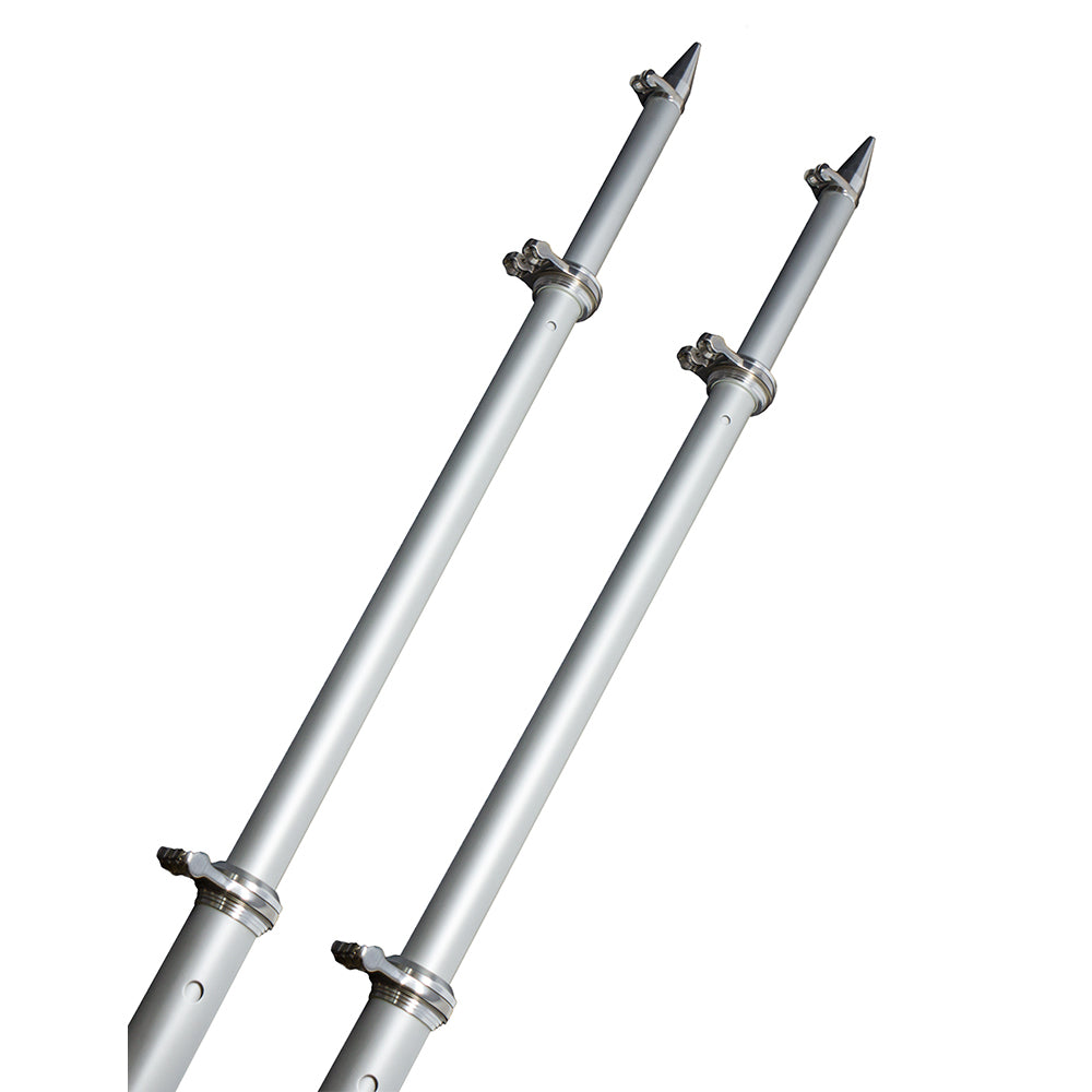 TACO 18 Deluxe Outrigger Poles w/Rollers - Silver/Silver [OT-0318HD-VEL] - BuoyMart.com  Outriggers TACO Marine