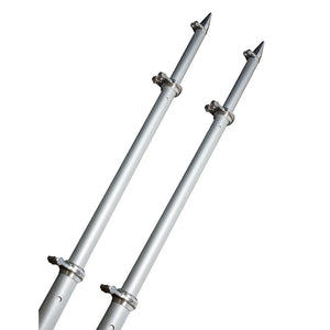 TACO 18 Deluxe Outrigger Poles w/Rollers - Silver/Silver [OT-0318HD-VEL] - BuoyMart.com  Outriggers TACO Marine
