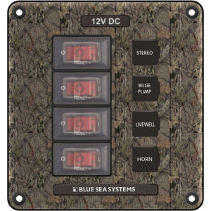 Blue Sea 4323 Circuit Breaker Switch Panel 4 Position - Camo [4323] - BuoyMart.com  Electrical Panels Blue Sea Systems