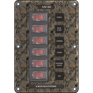 Blue Sea 4325 Circuit Breaker Switch Panel 6 Position - Camo [4325] - BuoyMart.com  Electrical Panels Blue Sea Systems