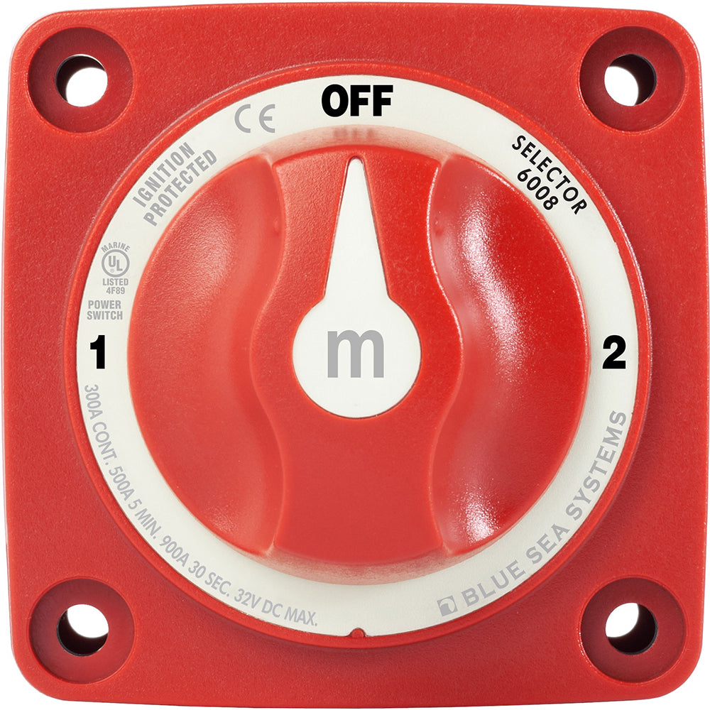 Blue Sea 6008 M-Series Battery Switch 3 Position - Red [6008] - BuoyMart.com  Battery Management Blue Sea Systems