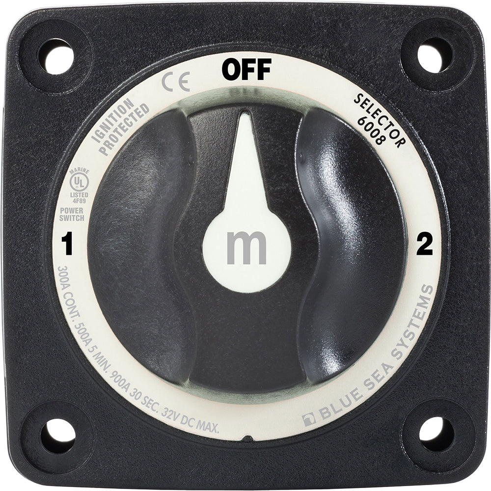 Blue Sea 6008200 m-Series Selector 3 Position Battery Switch - Black [6008200] - BuoyMart.com  Battery Management Blue Sea Systems