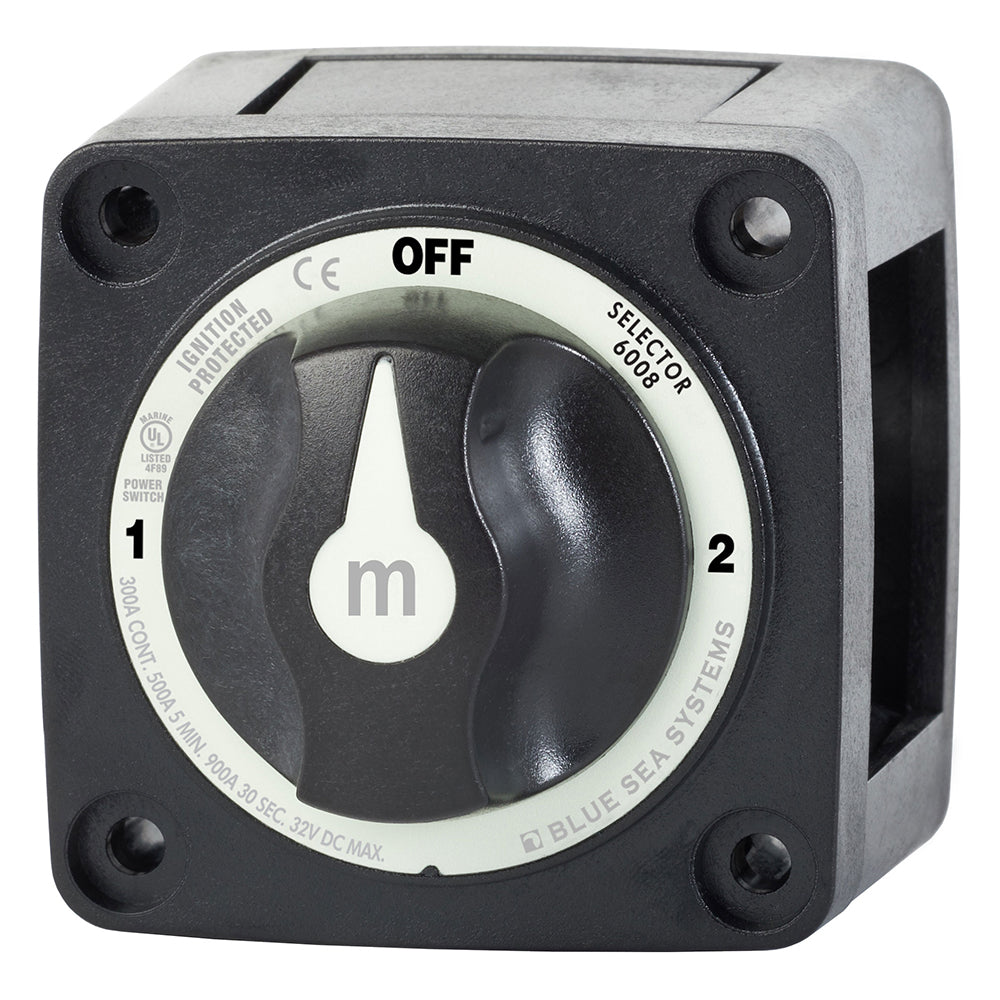 Blue Sea 6008200 m-Series Selector 3 Position Battery Switch - Black [6008200] - BuoyMart.com  Battery Management Blue Sea Systems