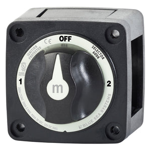 Blue Sea 6008200 m-Series Selector 3 Position Battery Switch - Black [6008200] - BuoyMart.com  Battery Management Blue Sea Systems