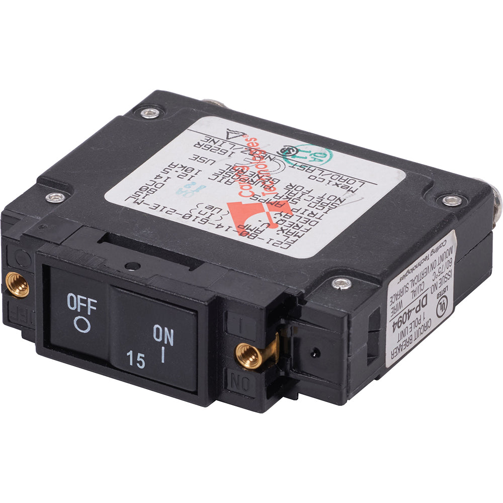 Blue Sea 7442 UL-489 Circuit Breaker - 15A Flat Rocker [7442] - BuoyMart.com  Circuit Breakers Blue Sea Systems
