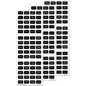 Blue Sea 7870 Black 180 Label Set - Emergency Vehicles [7870] - BuoyMart.com  Accessories Blue Sea Systems
