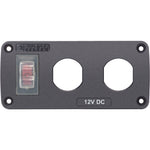Blue Sea 4364 Water Resistant USB Accessory Panel - 15A Circuit Breaker, 2x Blank Apertures [4364] - BuoyMart.com  Accessories Blue Sea Systems