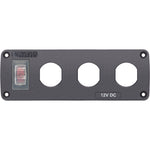 Blue Sea 4367 Water Resistant USB Accessory Panel - 15A Circuit Breaker, 3x Blank Apertures [4367] - BuoyMart.com  Accessories Blue Sea Systems