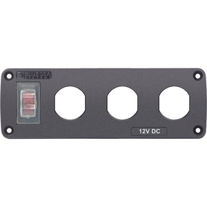 Blue Sea 4367 Water Resistant USB Accessory Panel - 15A Circuit Breaker, 3x Blank Apertures [4367] - BuoyMart.com  Accessories Blue Sea Systems