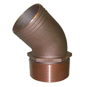 GROCO 1" NPT Bronze 45 Degree Pipe to 1" Hose [PTHD-1000] - BuoyMart.com  Fittings GROCO