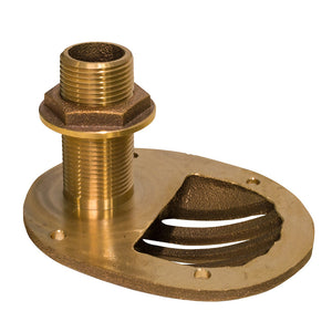 GROCO 1-1/4" Bronze Combo Scoop Thru-Hull w/Nut [STH-1250-W] - BuoyMart.com  Thru-Hull Fittings GROCO