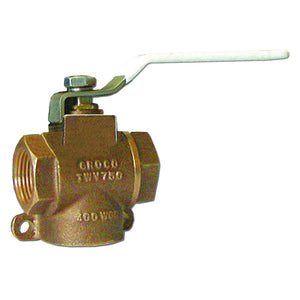 GROCO 1-1/2" NPT Bronze 3-Way Valve [TWV-1500] - BuoyMart.com  Fittings GROCO