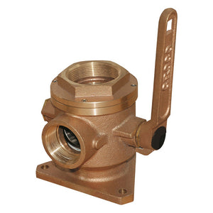 GROCO 1-1/4" Safety Seacock w/1" Side Port [SBV-1250-P] - BuoyMart.com  Fittings GROCO