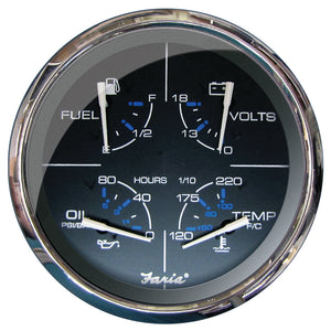 Faria Chesapeake Black 5" Multifunction Gauge [33762] - BuoyMart.com  Gauges Faria Beede Instruments