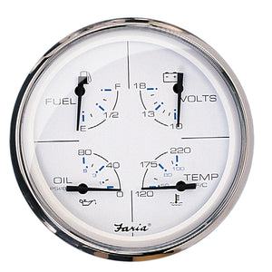 Faria Chesapeake White SS 5" Multifunction Gauge [33864] - BuoyMart.com  Gauges Faria Beede Instruments