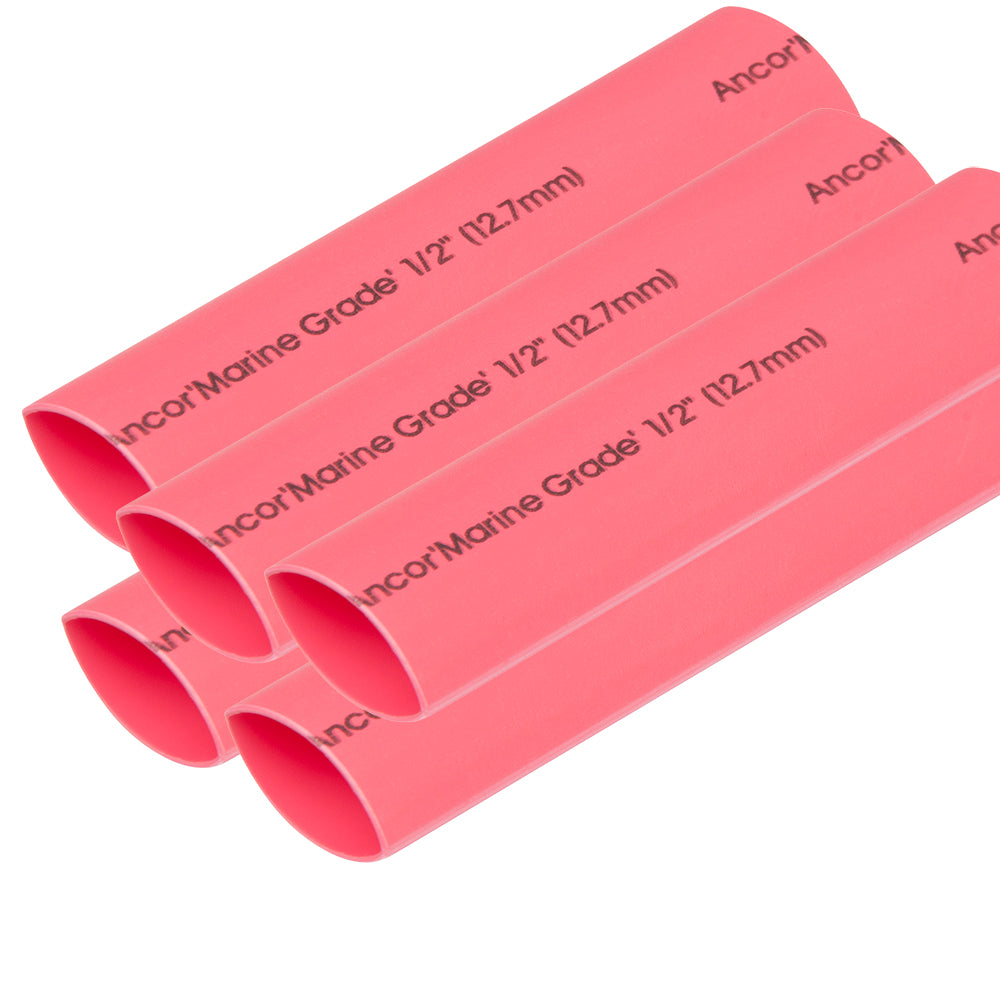 Ancor Heat Shrink Tubing 1/2" x 6" - Red - 5 Pieces [305606] - BuoyMart.com  Wire Management Ancor