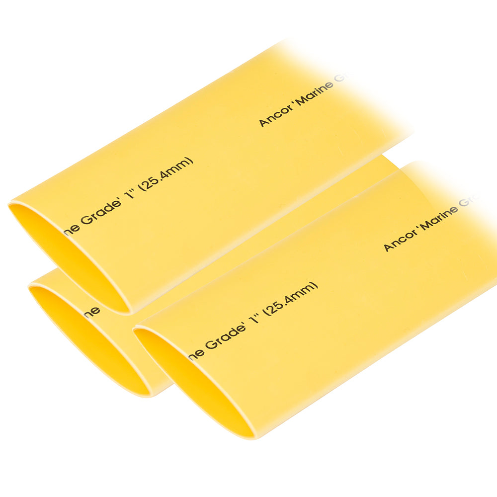 Ancor Heat Shrink Tubing 1" x 12" - Yellow - 3 Pieces [307924] - BuoyMart.com  Wire Management Ancor