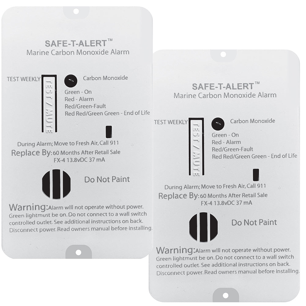Safe-T-Alert FX-4 Carbon Monoxide Alarm - 2-Pack [FX-4MARINE2-PACK] - BuoyMart.com  Fume Detectors Safe-T-Alert